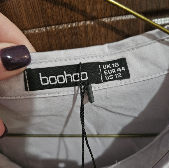 Nwt Boohoo shirt dress- 12 - Picture 7 of 9